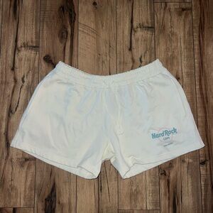 cream hard rock shorts